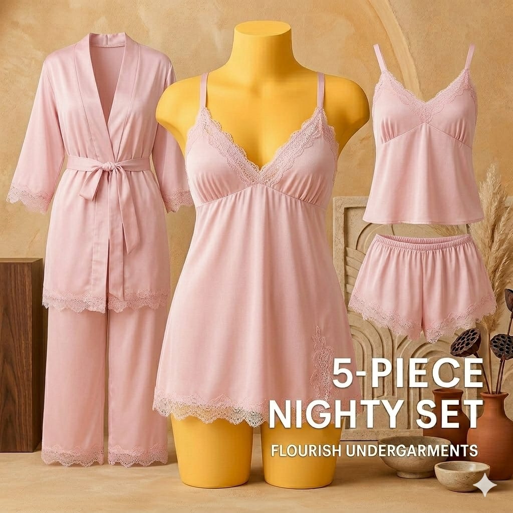 5-PIECE NIGHTY SET" in a bold, white sans-serif font - Image 4