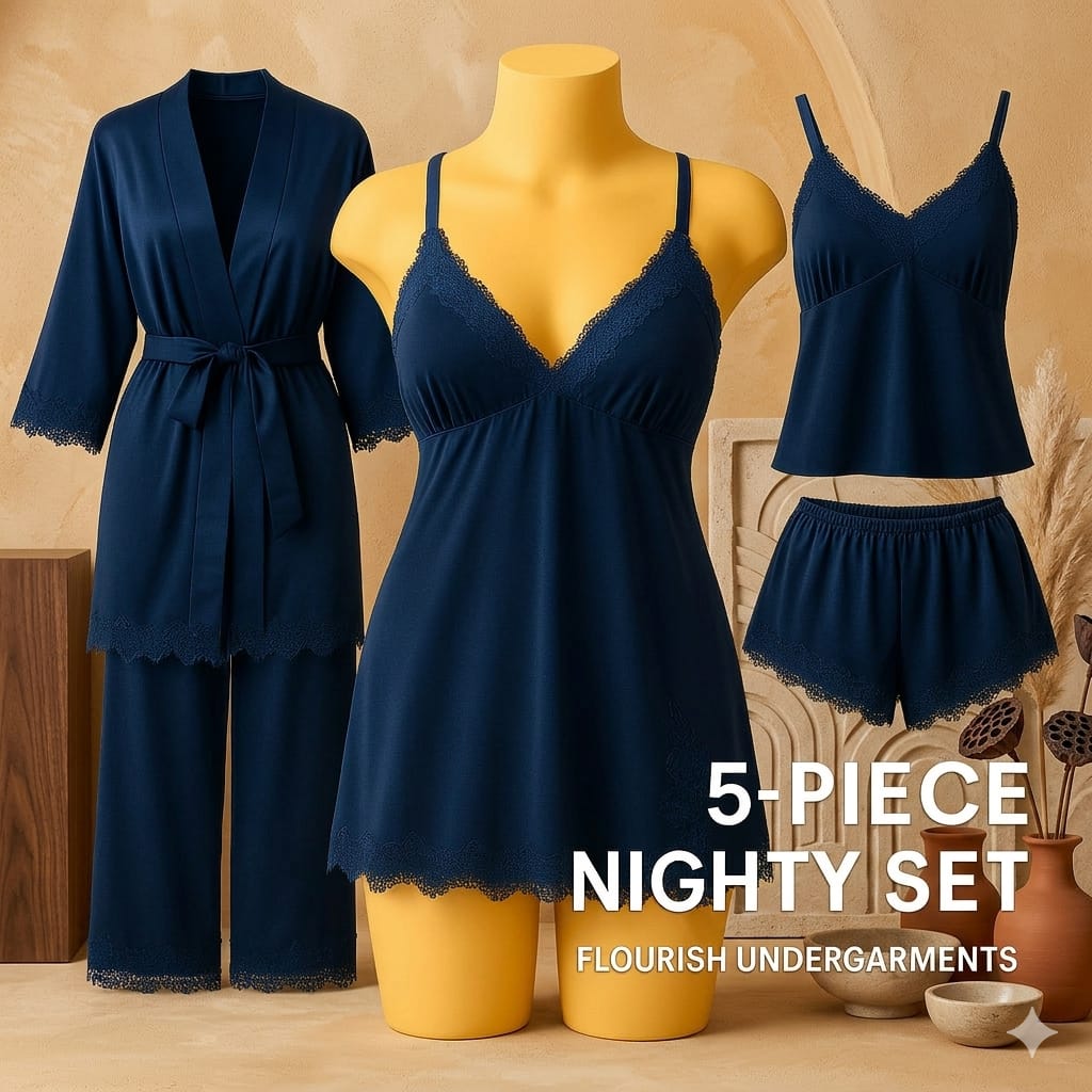 5-PIECE NIGHTY SET" in a bold, white sans-serif font - Image 9
